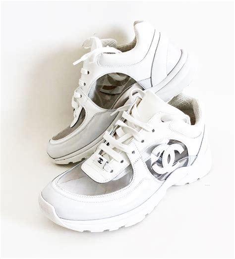 chanel transparent sneakers black